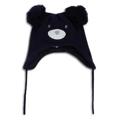 Girls Dark Blue Printed Cap